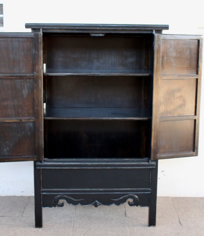 Tall Black 2 Door Cabinet